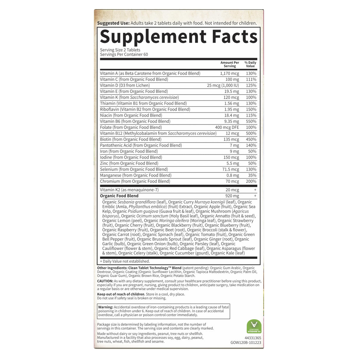 Multivitamine Garden of Life Femme dans un environnement naturel