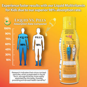 Multivitamine Liquide Tropical Oasis dans un verre