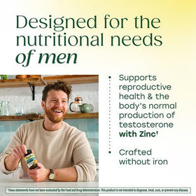 Multivitamine MegaFood Homme avec verre d'eau