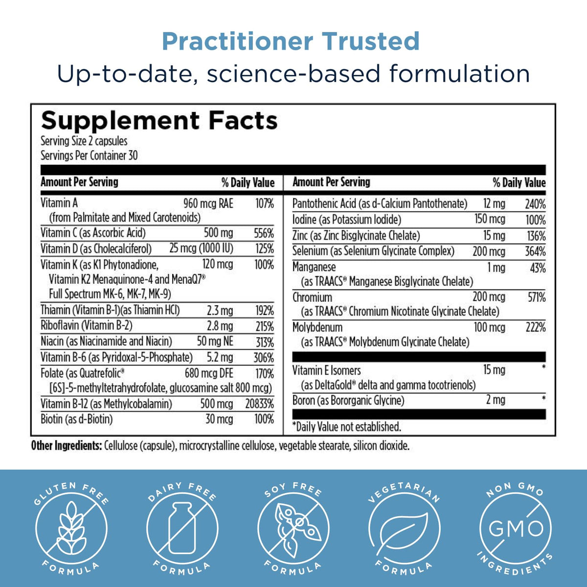 Multivitamine Methylée Designs for Health dans un environnement de cuisine