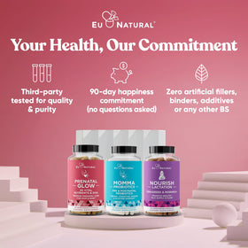 Multivitamine Prénatale Eu Natural avec un verre d'eau