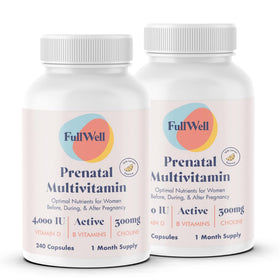 Multivitamine prénatale FullWell 240 comprimés en citron vue avant