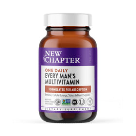 Multivitamine quotidienne pour hommes New Chapter, 96 comprimés, vue de face