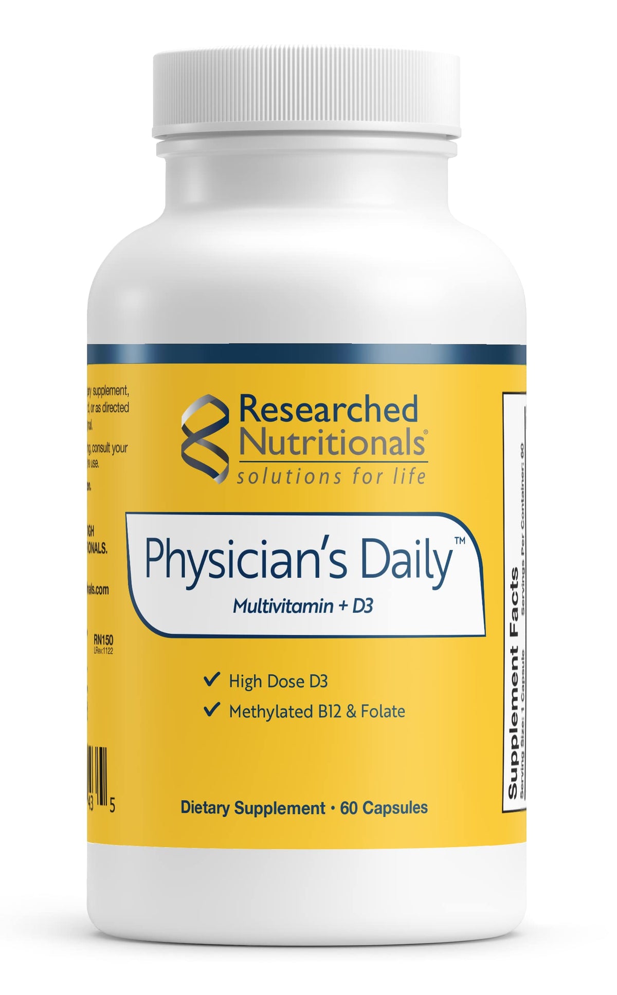 Multivitamine Quotidienne Researched Nutritionals 60 Capsules vue avant