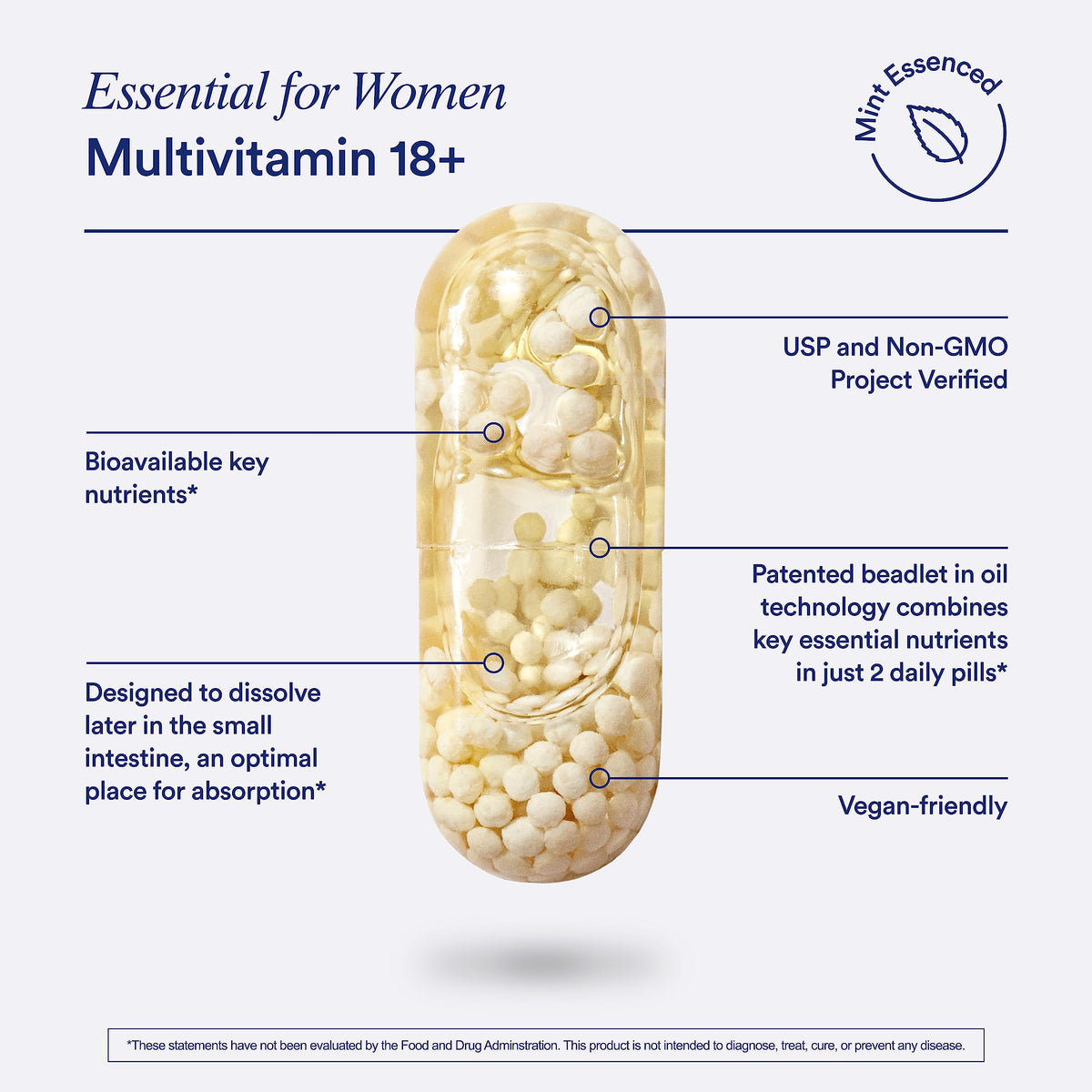 Multivitamine Ritual 18+ Femme sur fond neutre