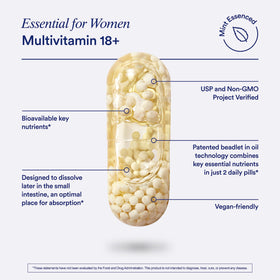 Multivitamine Ritual 18+ Femme sur fond neutre