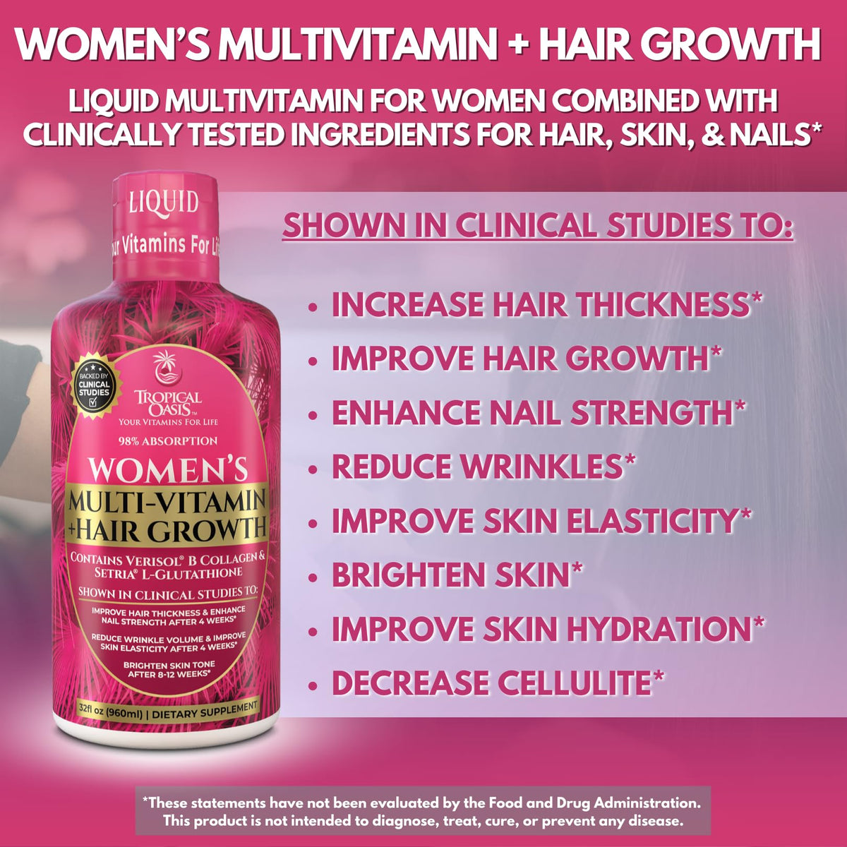 Multivitamine Tropical Oasis avec une cuillère doseuse