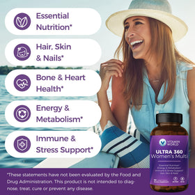 Multivitamine Ultra 360 avec verre d'eau