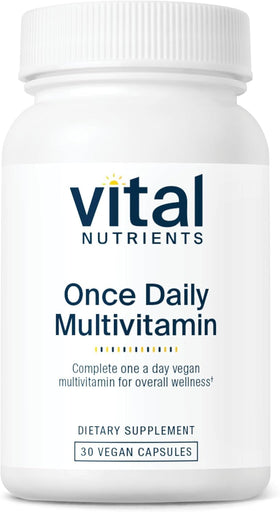Multivitamine Végétalienne Vital Nutrients 30 Capsules vue de face