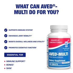 Multivitamines Anabolic 30-en-1 en situation sur une table