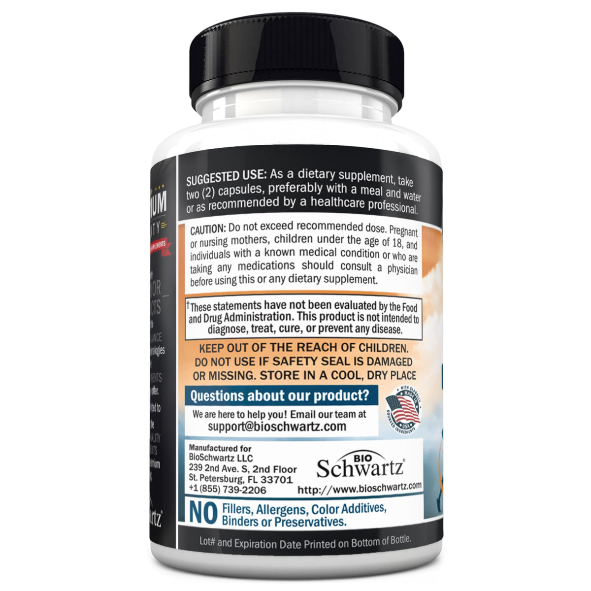 Multivitamines BioSchwartz pour hommes avec ingrédients clés