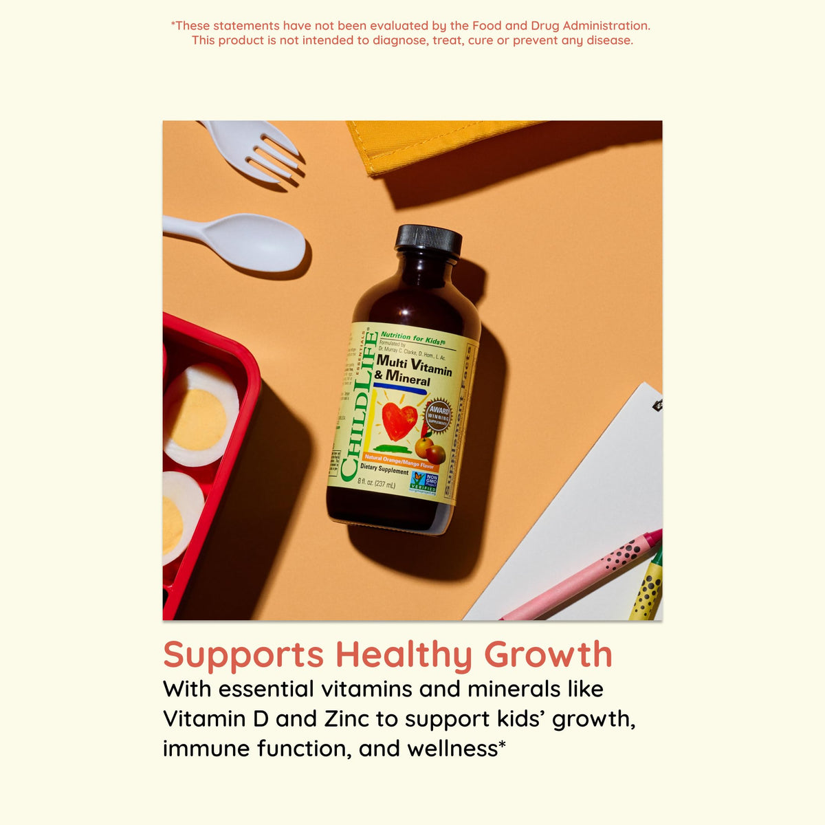 Multivitamines CHILDLIFE ESSENTIALS, présentation en gros plan
