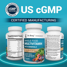 Multivitamines Dr. Berg sur un fond neutre