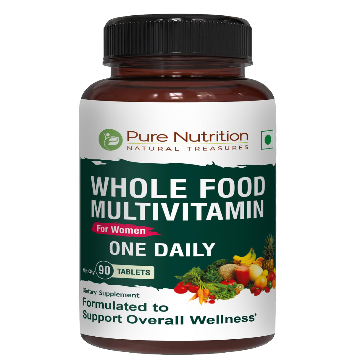 Multivitamines entières pour femmes PURE NUTRITION, boîte de 90 comprimés