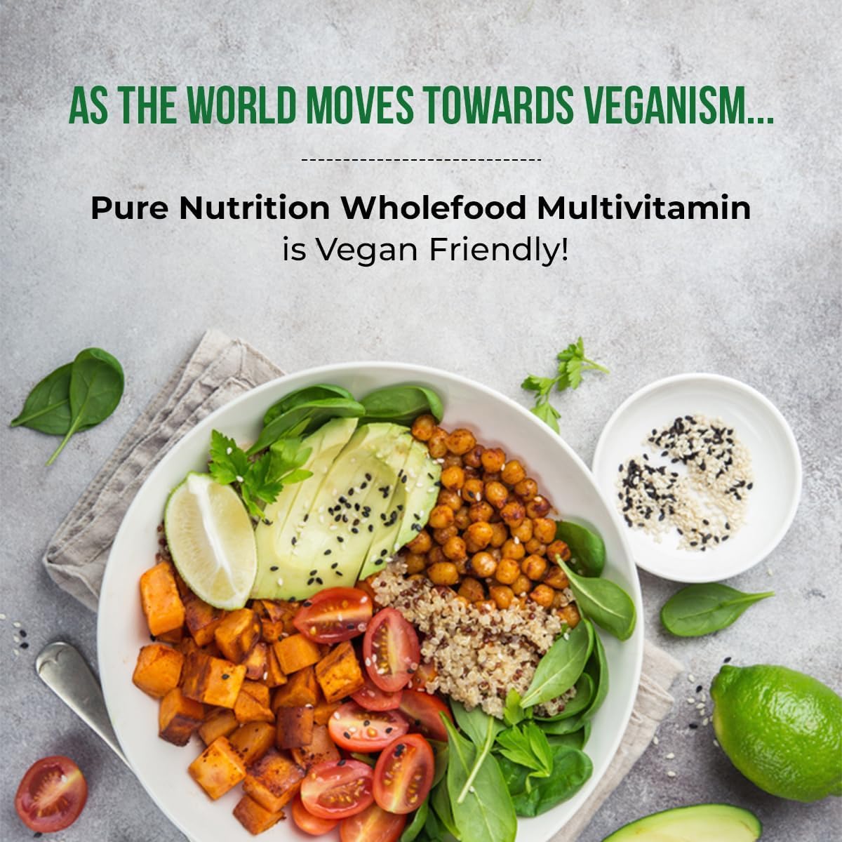 Multivitamines entières pour femmes PURE NUTRITION, ingrédients naturels