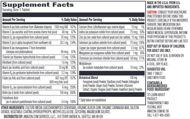 Multivitamines masculines Elements boîte avec 65 comprimés