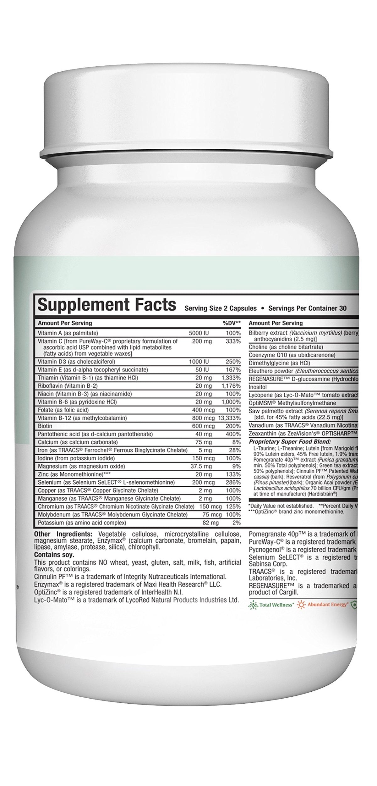 Multivitamines Maxi Health 50+ avec un fond neutre