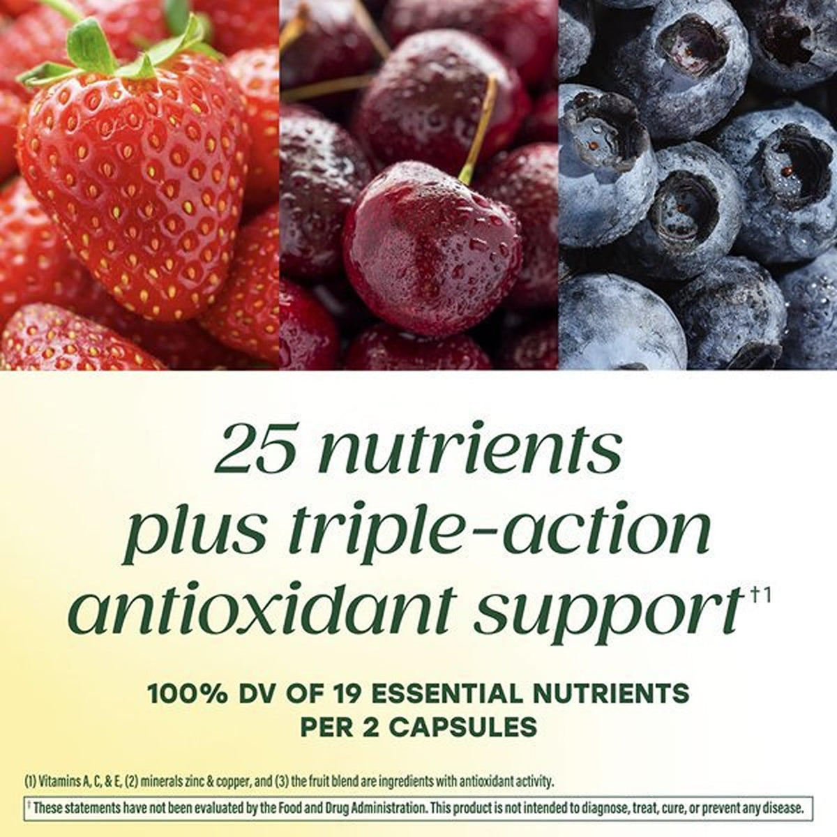 Multivitamines MegaFood sur un fond blanc