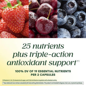 Multivitamines MegaFood sur un fond blanc