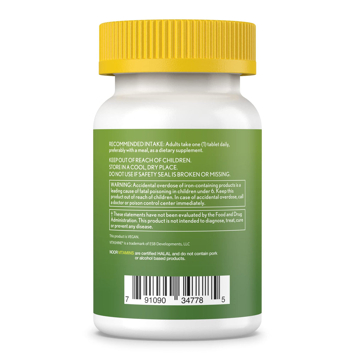 Multivitamines Noor Vitamins avec un verre d'eau