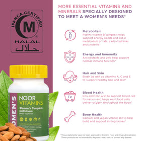 Multivitamines Noor Vitamins Halal Femmes vue de côté