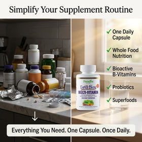 Multivitamines Paradise Herbs 60 capsules ouvertes