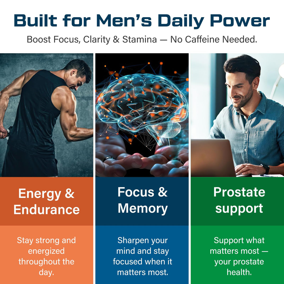 Multivitamines pour Hommes 50+ ThrivyThystle avec ingrédients naturels