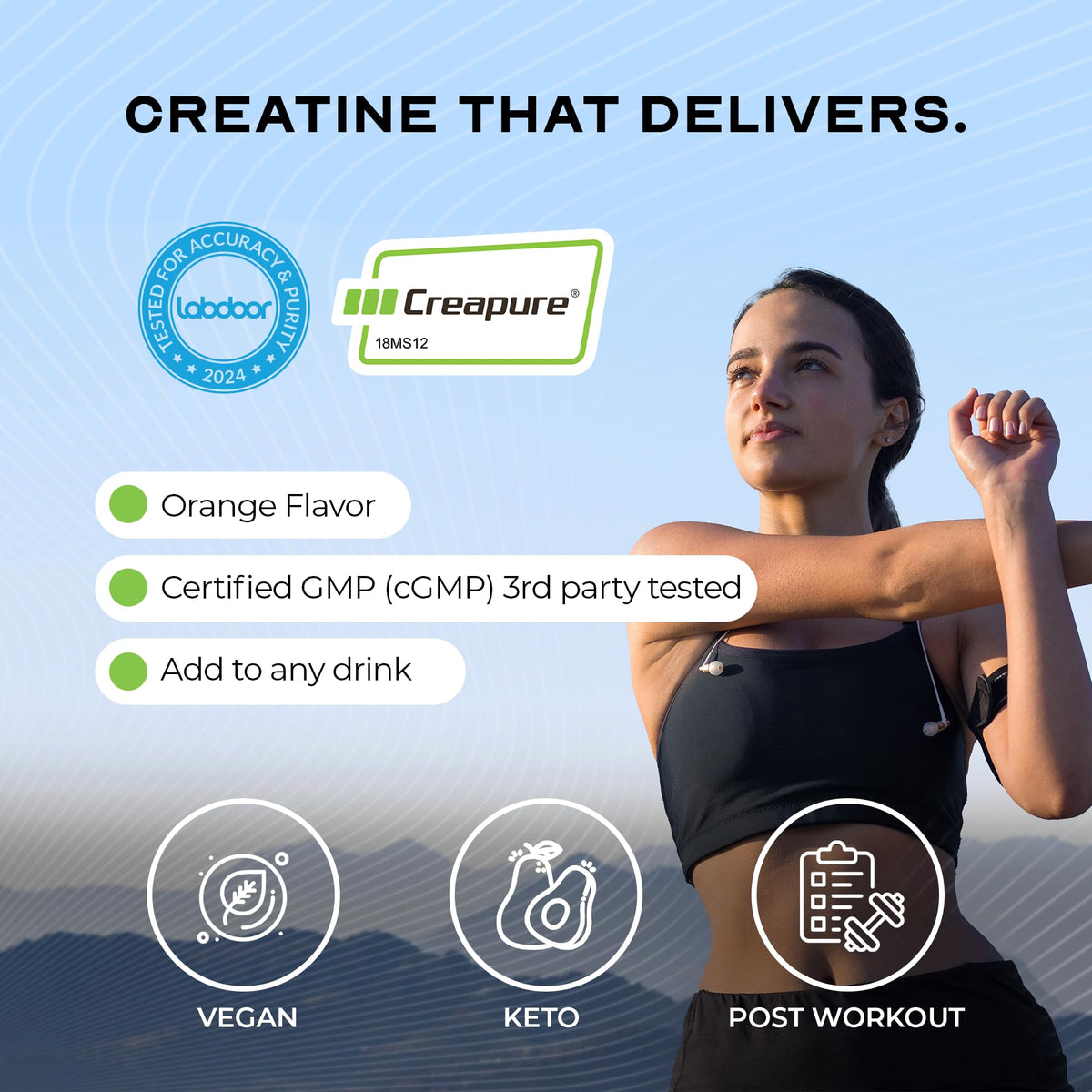 Muscle Feast Creapure Poudre de Créatine Monohydrate 300g en contexte d'utilisation