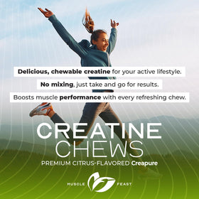 Muscle Feast Créatine Monohydrate Chewables Citron Vert, prise quotidienne
