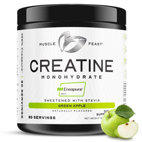 Muscle Feast Poudre de Créatine Monohydrate Creapure Pomme Verte 300g vue de face