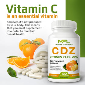 MUSCLE FOOD LABS CDZ capsules avec flacon ouvert
