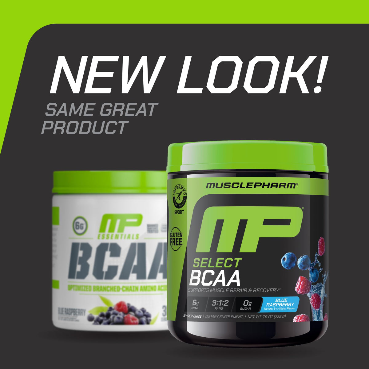 Muscle Pharm BCAA Powder 290g côté avec informations nutritionnelles
