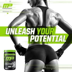Muscle Pharm Créatine Monohydrate Poudre 308g avec des accessoires de fitness