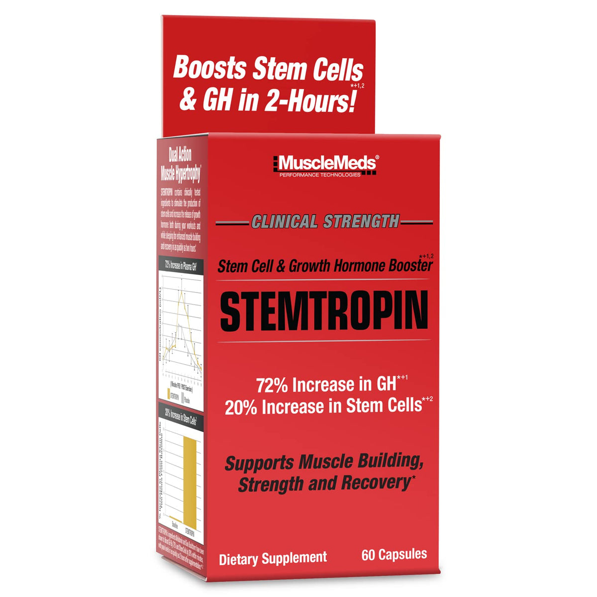 MuscleMeds STEMTROPIN 60 gélules végétales, vue de face