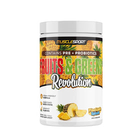 Musclesport Fruits & Greens complément alimentaire au goût Ananas, vue avant