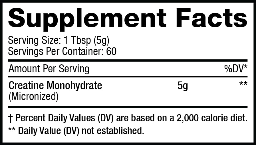Musclesport Poudre de Créatine Monohydrate 300g vue arrière