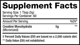 Musclesport Poudre de Créatine Monohydrate 300g vue arrière