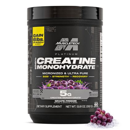 MuscleTech 100% Créatine Monohydrate Grape Freeze 525g vue de face