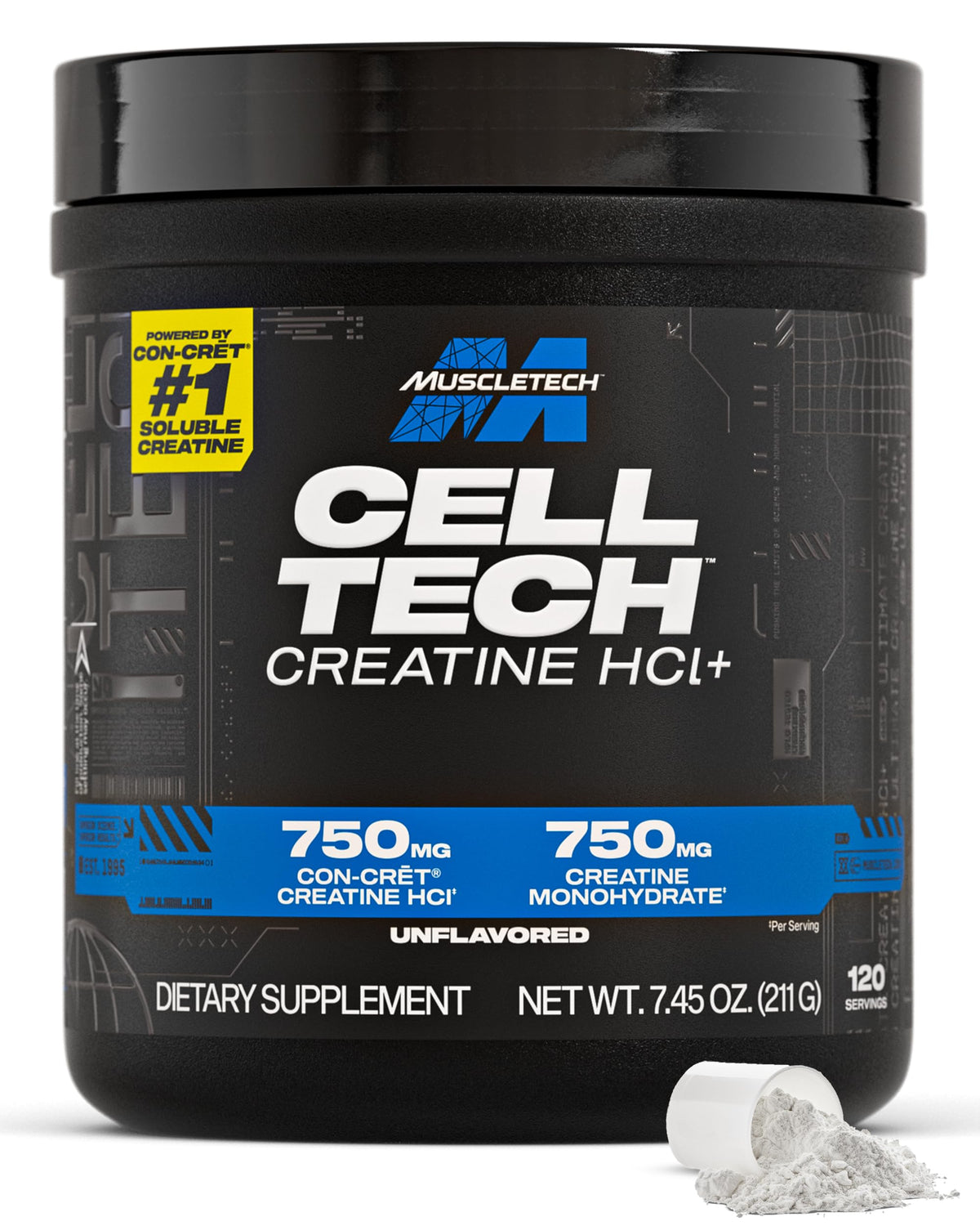 MuscleTech Cell-Tech Creactor créatine en poudre 322g vue de face