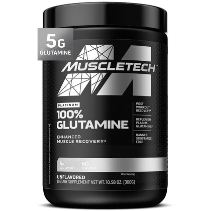 MuscleTech L-Glutamine 100% Pure 381g vue de face