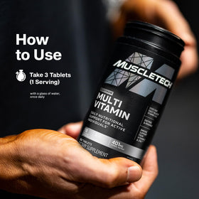 MuscleTech Multivitamines Platinum 180 tablettes avec verre d'eau