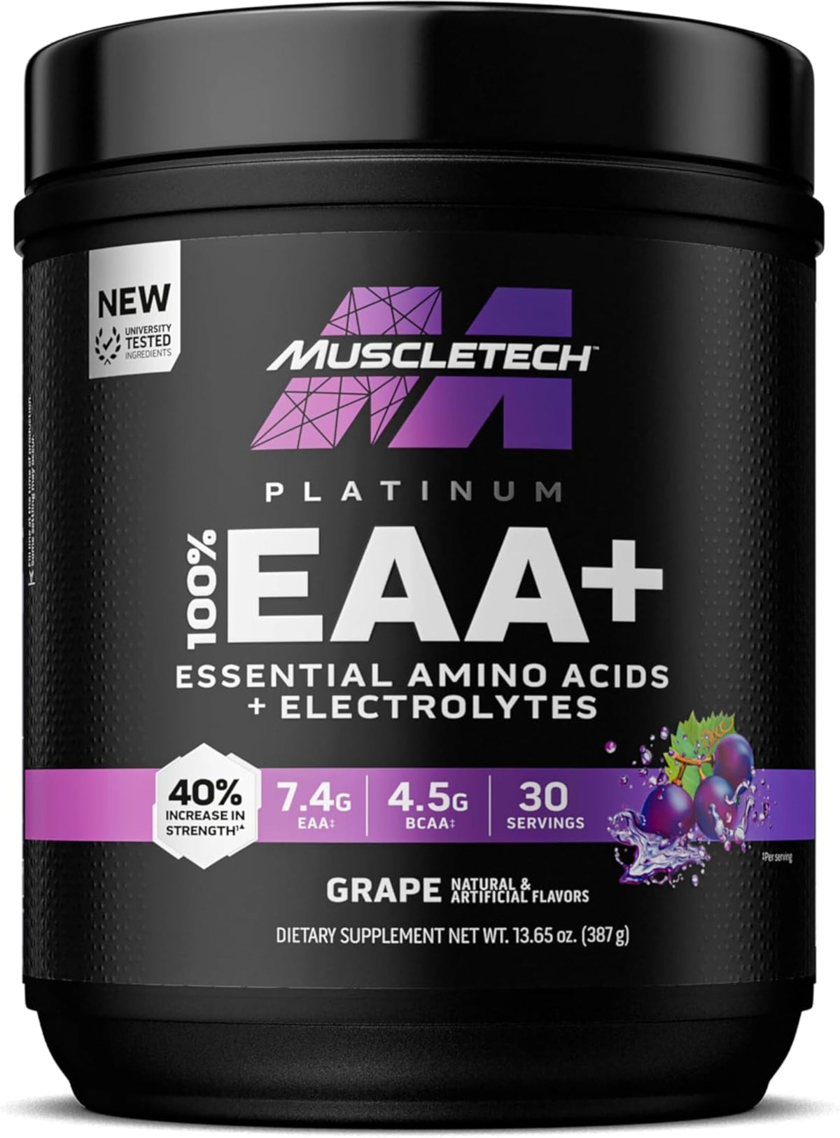 MuscleTech Platinum 100% EAA+ complément alimentaire 508g modèle avant