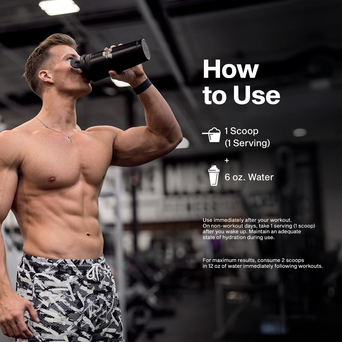 MuscleTech Poudre de Créatine Monohydrate 3LB avec des accessoires de gym