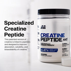 MuscleTech Poudre de Créatine Peptide 3000mg - dos de l'emballage