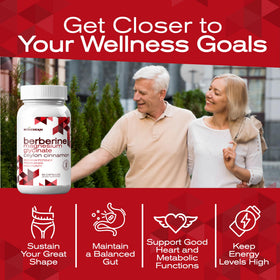 musebeam Complément Alimentaire Berbérine HCl 1800mg 90 Capsules avec étiquette