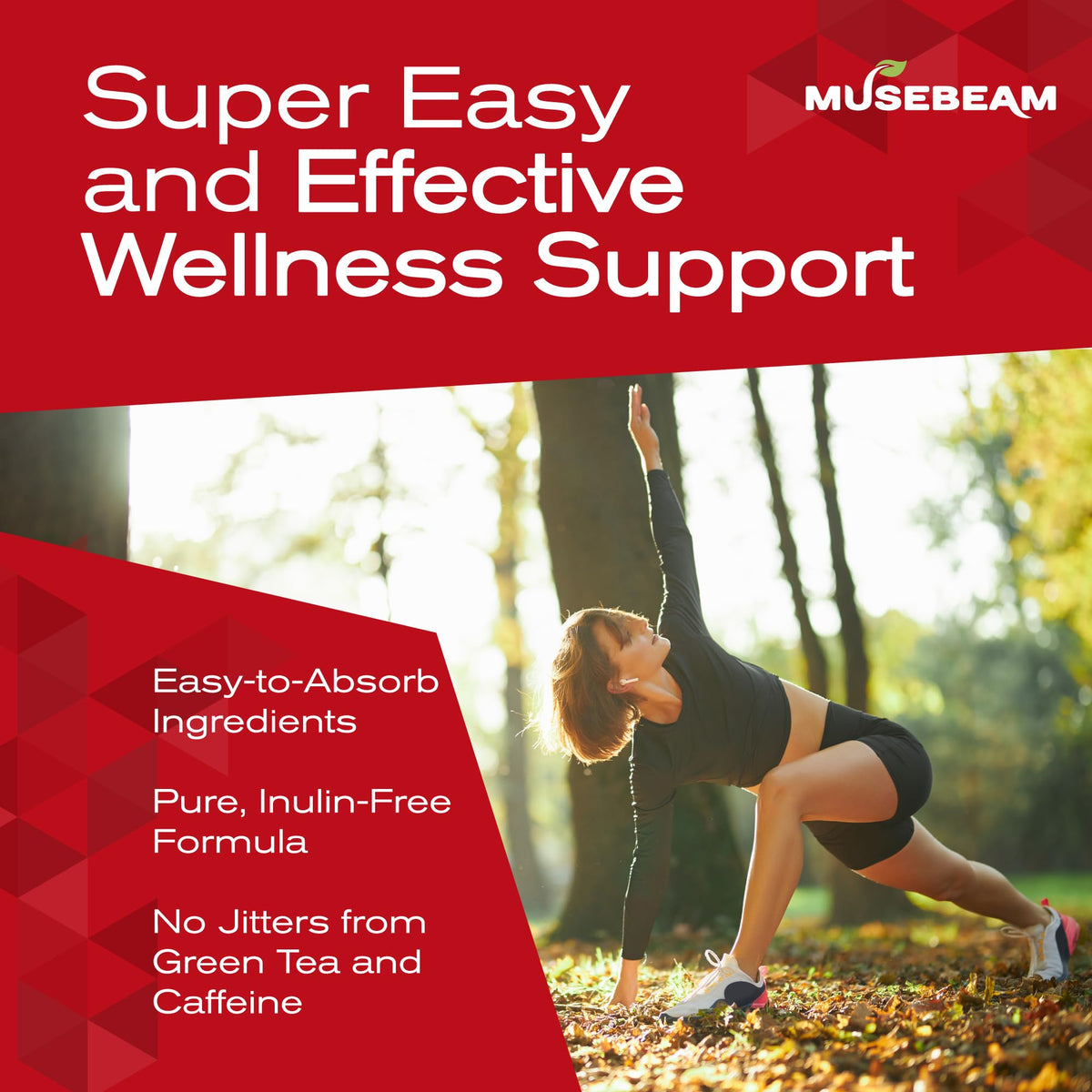 musebeam Complément Alimentaire Berbérine HCl 1800mg 90 Capsules sur fond blanc