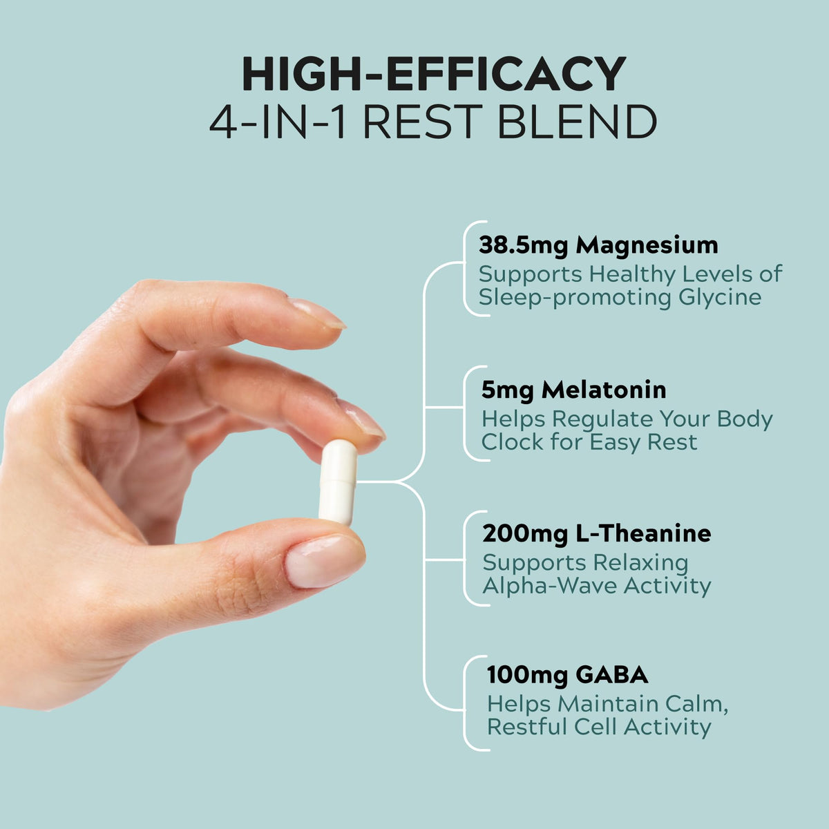 musebeam Magnésium Glycinate capsules sur fond blanc