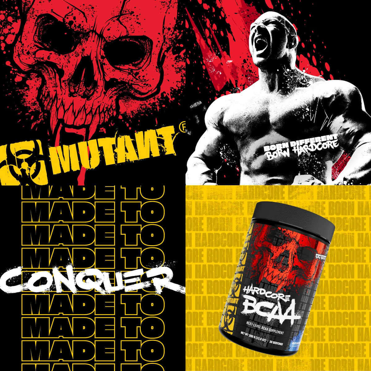 Mutant BCAA Hardcore 458g avec d'autres suppléments