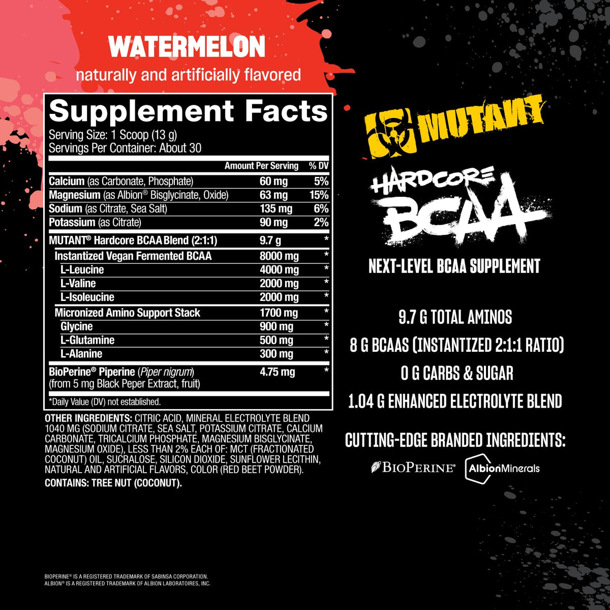 Mutant BCAA Hardcore 458g en utilisation pendant un entraînement