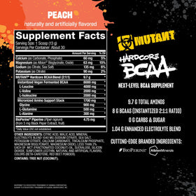 Mutant BCAA Hardcore Pêche 475g saveurs variées